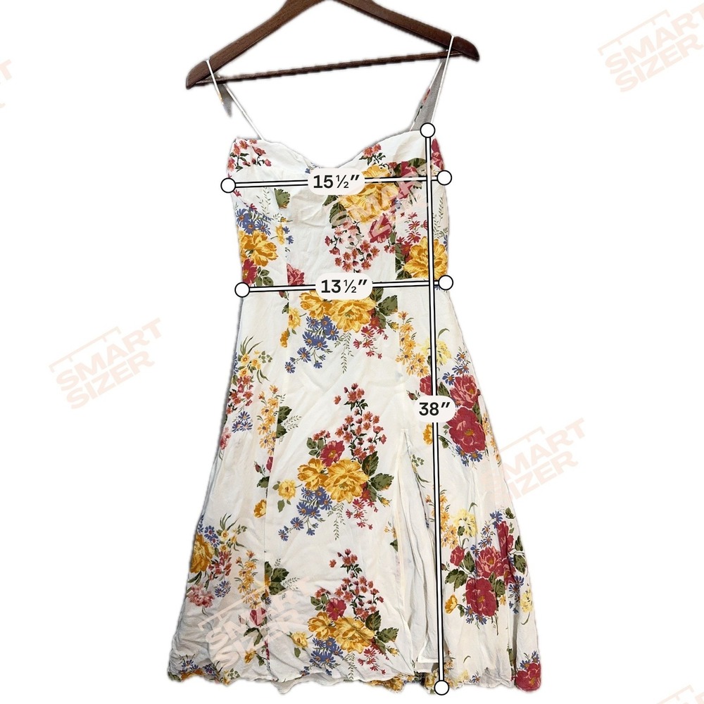 Reformation Juliette Midi Dress 8 10 12 Ivory Floral Wedding Guest Cottagecore - Picture 8 of 8
